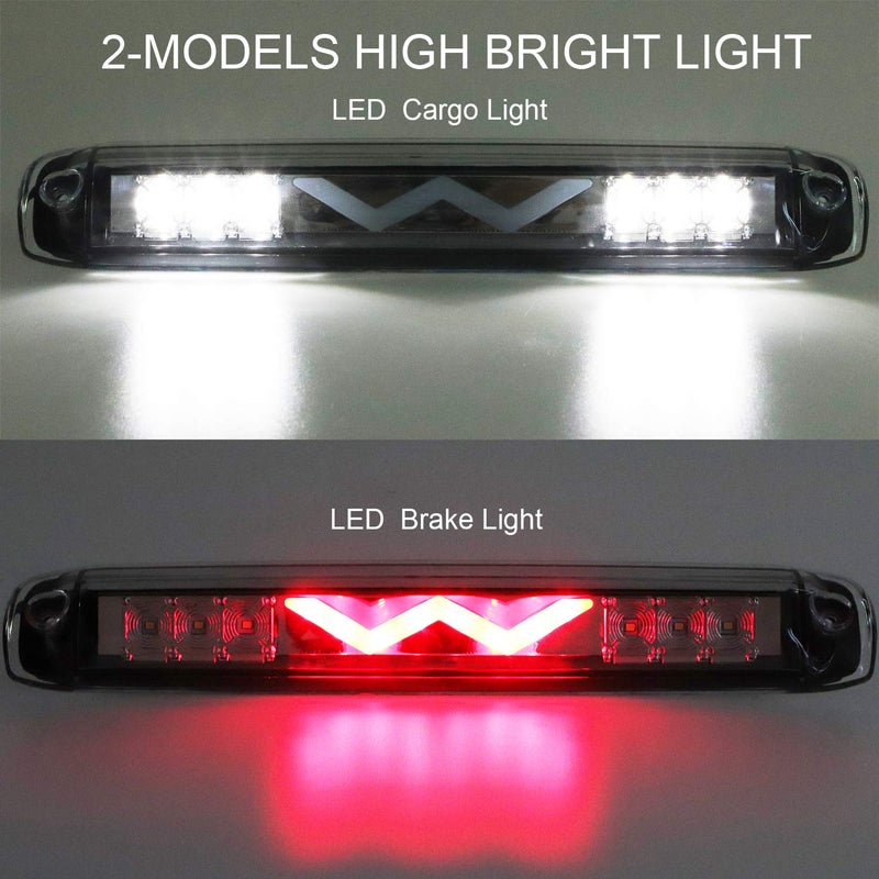 Tresound LED Third 3rd Brake Light for 1999-2007 Chevy Silverado GMC Sierra 1500 2500 3500 HD Classic, Rear Cargo Lamp High Mount Stop light Reverse Light (Clear) - Image 2